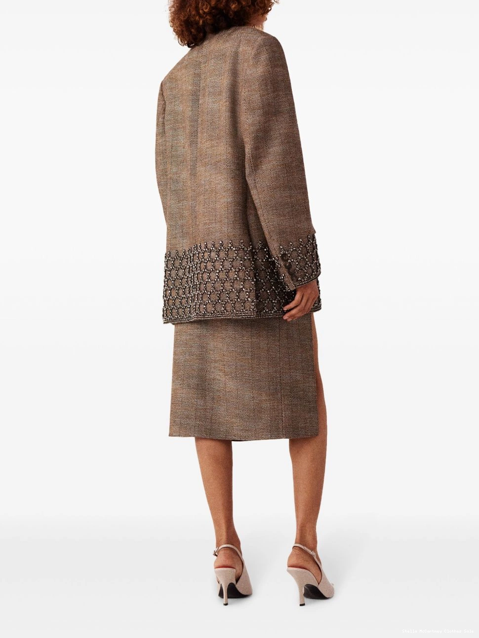 Affordable side-slit tweed McCartney Stella Women skirt midi 0824
